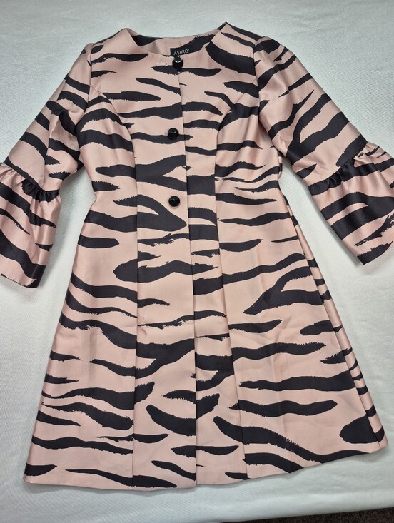 Ashro Jackets & Blazers - Ashro Women's Med Tiger Stripe Bell Sleeve Jacket Dress Lightly Lined  NWT $150